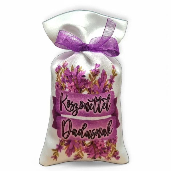 Hűtőmágnes & illatzsák levendulával-Köszönettel Dadusnak