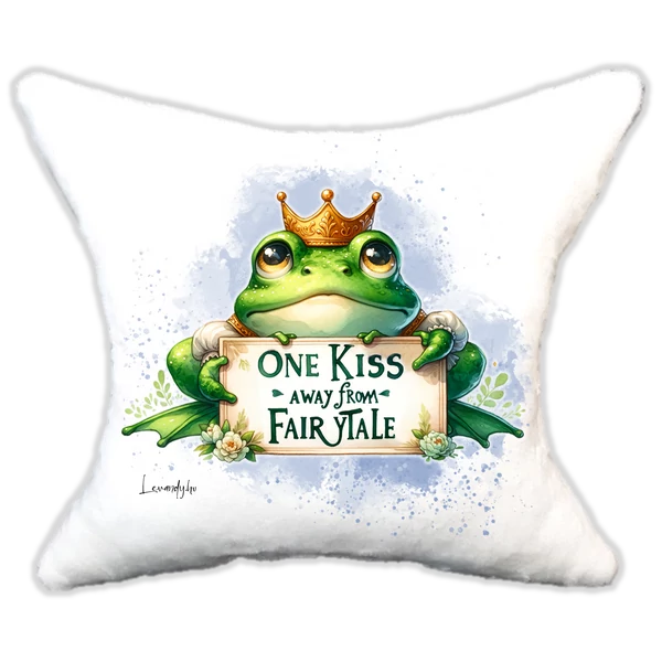 Plüss párna békás egy csókkal távolabb...