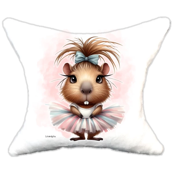 Plüss párna Capybara Balerina