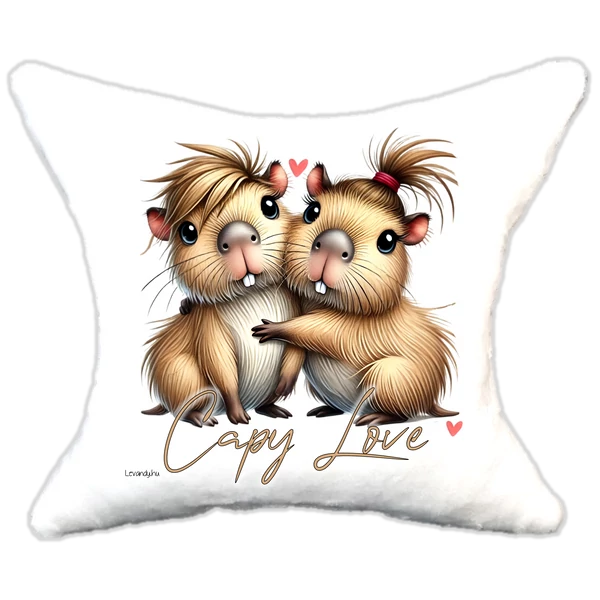 Plüss párna Capybara love
