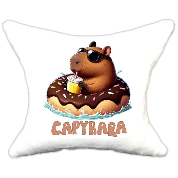 Plüss párna Capybara fánk strand