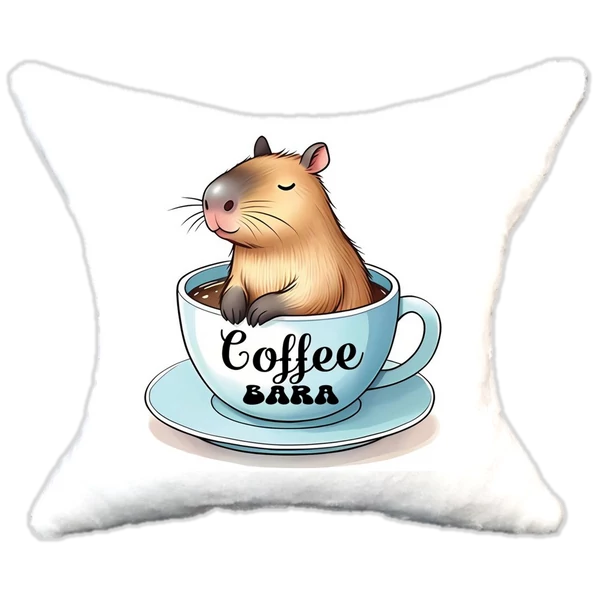 Plüss párna Capybara kávé