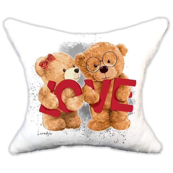 Plüss párna Menő maci-love