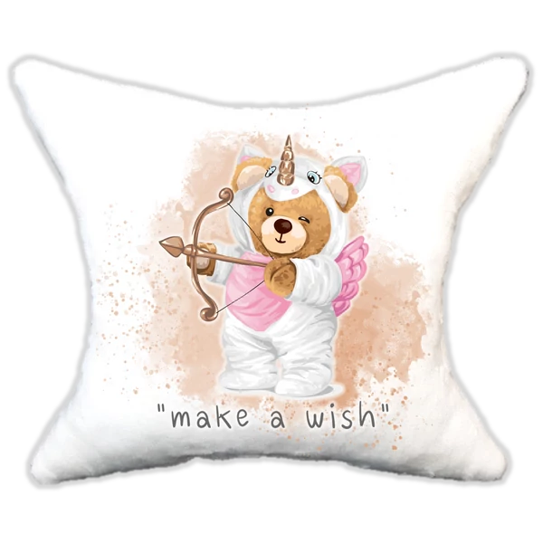 Plüss párna Menő maci-make a wish