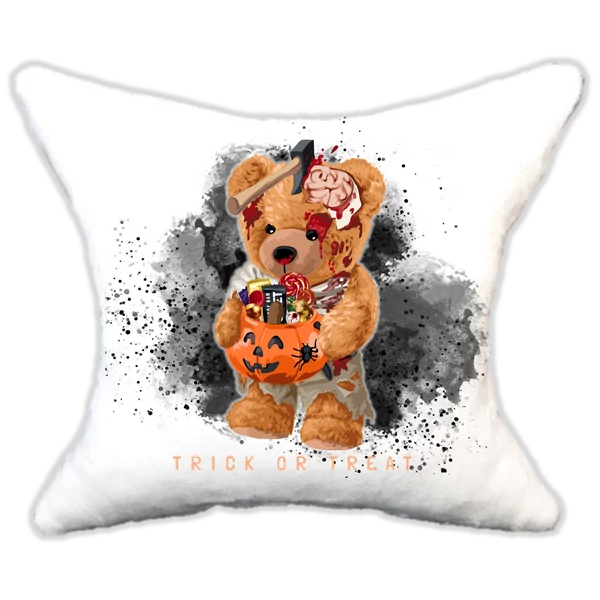 Plüss párna Menő maci-hallowen baltás