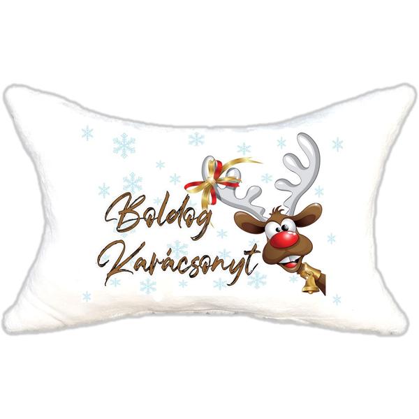 Plüss párna Boldog Karácsonyt