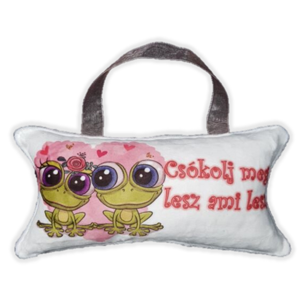 Mini Üzenő párna Csókolj meg...